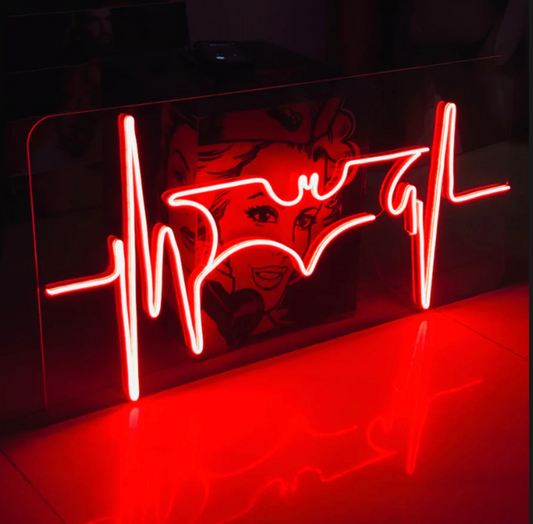 Bat Wayne Heartbeat Neon Sign